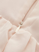 Chiffon Ruffle Tie-Neck Dress